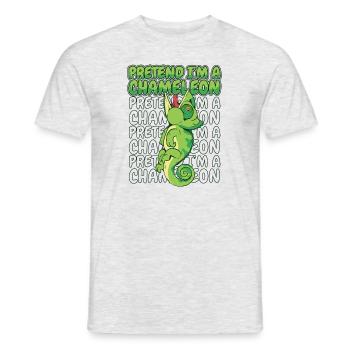 Pretend I'm A Chameleon Veiled Panther Lover - Men's T-Shirt - heather grey - Front - AI Model Male 178 dark (178cm)