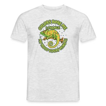 Colors Bore Me Panther Veiled Chamaeleonidae - Men's T-Shirt - heather grey - Front - AI Model Male 178 dark (178cm)