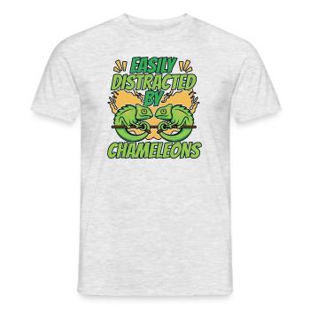 Easily Distracted By Chameleons Veiled Panther - Men's T-Shirt - heather grey - Front - AI Model Male 178 dark (178cm)