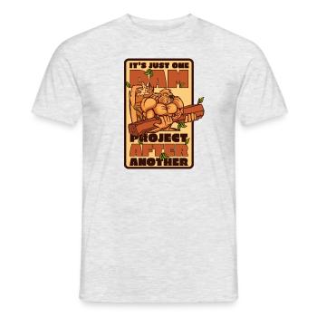 Nur ein Staudammprojekt reiht sich nach dem anderen Nordamerika - Männer T-Shirt - Grau meliert - Vorne - AI Model Male 178 dark (178cm)