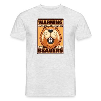 Kann spontan über eurasische Biber sprechen - Männer T-Shirt - Grau meliert - Vorne - AI Model Male 178 dark (178cm)