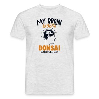 My Brain is 95% Bonsai Penjing Indoor Bonsai - Men's T-Shirt - heather grey - Front - AI Model Male 178 dark (178cm)