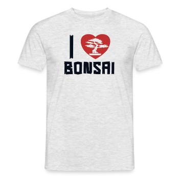 I love Bonsai Bonsai Pots Penjing Indoor Bonsai - Men's T-Shirt - heather grey - Front - AI Model Male 178 dark (178cm)