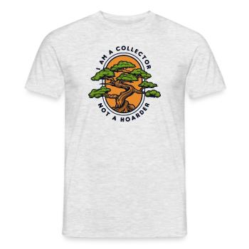 Ich bin ein Sammler, kein Messie, Bonsai-Töpfe-Penjing - Männer T-Shirt - Grau meliert - Vorne - AI Model Male 178 dark (178cm)
