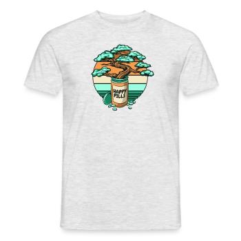 Happy Pills Penjing Indoor Bonsai Bonsai Pots - Men's T-Shirt - heather grey - Front - AI Model Male 178 dark (178cm)