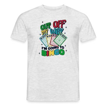 Out Off My Way I'm Going To Bingo Professional - Men's T-Shirt - heather grey - Front - AI Model Male 178 dark (178cm)