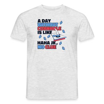 Ein Tag ohne Cornhole ist wie ein Sitzsack für Bretter - Männer T-Shirt - Grau meliert - Vorne - AI Model Male 178 dark (178cm)