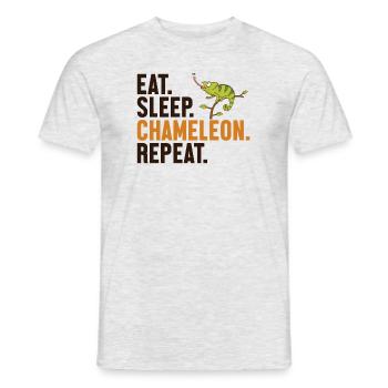 Manger Dormir Caméléon Répéter Voilé Panther Amant - T-shirt homme - gris chiné - Devant - AI Model Male 178 dark (178cm)
