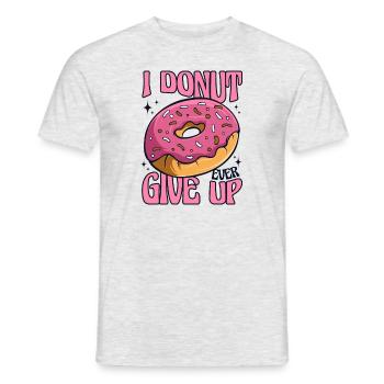 Ich Donut gebe jemals den Donut-glasierten Maker-Liebhaber auf - Männer T-Shirt - Grau meliert - Vorne - AI Model Male 178 dark (178cm)