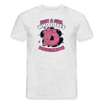 Girl Who Loves Doughnuts Doughnut Maker Glazed - Men's T-Shirt - heather grey - Front - AI Model Male 178 dark (178cm)