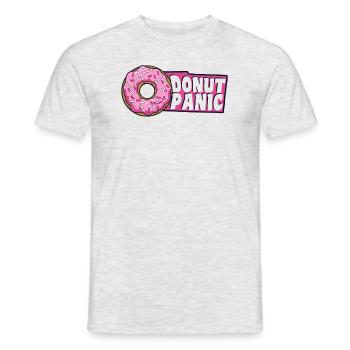 Donut Panic Donut glasierter Maker Liebhaber Donut - Männer T-Shirt - Grau meliert - Vorne - AI Model Male 178 dark (178cm)