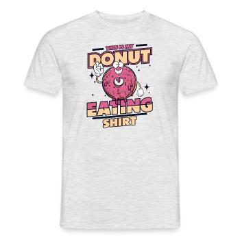 Das ist meine Donut-essende Kleidung Donut-glasiert - Männer T-Shirt - Grau meliert - Vorne - AI Model Male 178 dark (178cm)