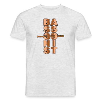 Aerophone Lecteur de musique pour instrument de basson - T-shirt homme - gris chiné - Devant - AI Model Male 178 dark (178cm)