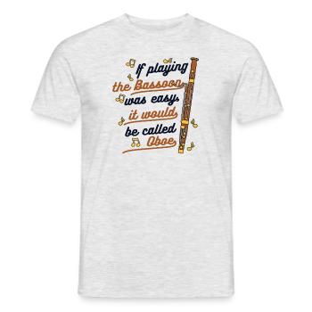 Es würde Oboe Fagott Instrument Music heißen - Männer T-Shirt - Grau meliert - Vorne - AI Model Male 178 dark (178cm)