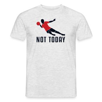 Nicht heute Spiel Prisonball Teamspieler Völkerball - Männer T-Shirt - Grau meliert - Vorne - AI Model Male 178 dark (178cm)