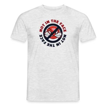 Not In The Face Team Game Prisonball Player - Men's T-Shirt - heather grey - Front - AI Model Male 178 dark (178cm)