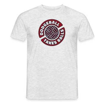 Dodgeball Takes Balls Prisonball Team Game Player - Men's T-Shirt - heather grey - Front - AI Model Male 178 dark (178cm)