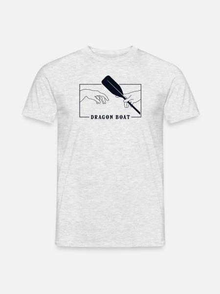 Michelangelo Gründung des Adam Drachenboot Teams - Männer T-Shirt - Grau meliert