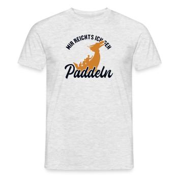 Mir reichts ich geh Paddeln Tambour Équipe Paddler - T-shirt homme - gris chiné - Devant - AI Model Male 178 dark (178cm)
