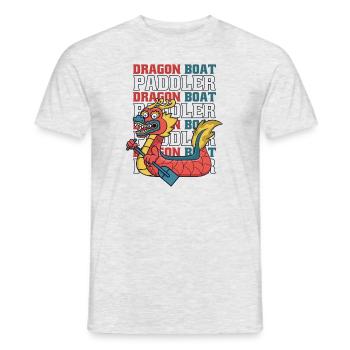Dragon Boat Pagayeur Tambour Équipe Paddler Lover - T-shirt homme - gris chiné - Devant - AI Model Male 178 dark (178cm)