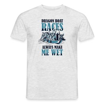 Les courses de bateaux-dragons me font toujours mouiller l’amour de l’équipe - T-shirt homme - gris chiné - Devant - AI Model Male 178 dark (178cm)