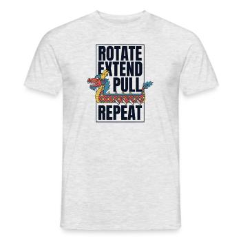 Rotation Extension Traction Répétition Pagayeur Batterie Équipe - T-shirt homme - gris chiné - Devant - AI Model Male 178 dark (178cm)