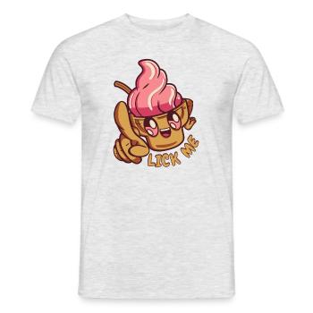 Lick Me Maker Gelato Dessert glacé Lover Ice - T-shirt homme - gris chiné - Devant - AI Model Male 178 dark (178cm)
