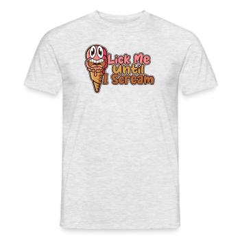 Lèche-moi jusqu’à ce que je crie Maker Gelato Frozen - T-shirt homme - gris chiné - Devant - AI Model Male 178 dark (178cm)