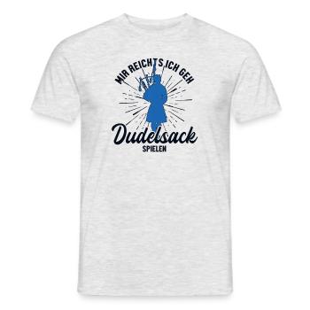 Mir reichts ich geh Dudelsack spielen Sarbacane - T-shirt homme - gris chiné - Devant - AI Model Male 178 dark (178cm)