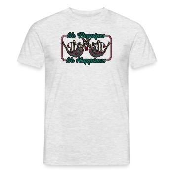 Kein Dudelsack Kein Glück Blasrohr Großes Hochland - Männer T-Shirt - Grau meliert - Vorne - AI Model Male 178 dark (178cm)