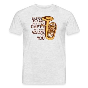 Sois gentil ou je vide ma valve de salive sur toi Joueur - T-shirt homme - gris chiné - Devant - AI Model Male 178 dark (178cm)