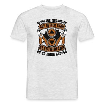Better Than Electricians Repair Inspector - Men's T-Shirt - heather grey - Front - AI Model Male 178 dark (178cm)