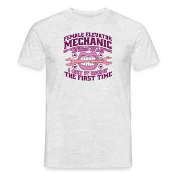 I Get It Right The First Time Inspector Elevator - Men's T-Shirt - heather grey - Front - AI Model Male 178 dark (178cm)