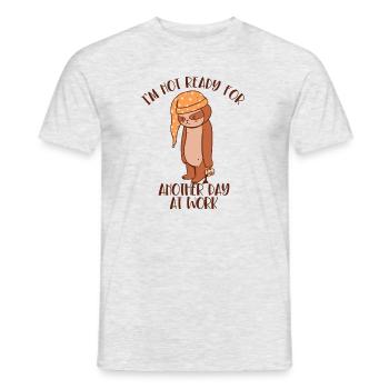 Not Ready For Another Day At Work Pilosa Folivora - Men's T-Shirt - heather grey - Front - AI Model Male 178 dark (178cm)