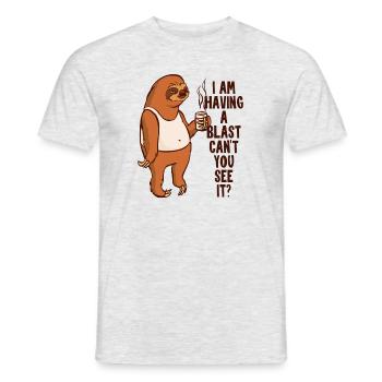 Einen Knall haben, kannst du es nicht sehen Pilosa Folivora - Männer T-Shirt - Grau meliert - Vorne - AI Model Male 178 dark (178cm)