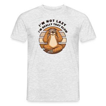 Ich bin wirklich so langsam Pilosa Folivora - Männer T-Shirt - Grau meliert - Vorne - AI Model Male 178 dark (178cm)
