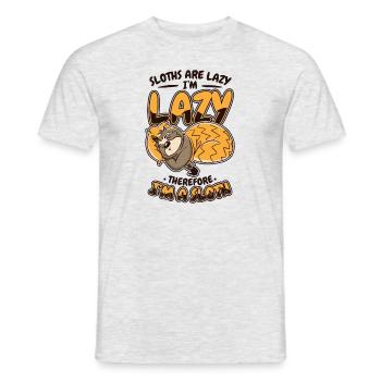 Sloths Are Lazy I'm Lazy Therfore I'm A Sloth - Men's T-Shirt - heather grey - Front - AI Model Male 178 dark (178cm)