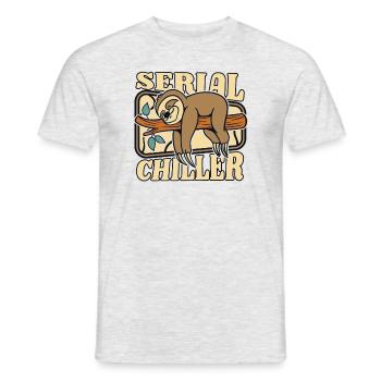 Refroidisseur en série Folivora Pilosa à gorge brune - T-shirt homme - gris chiné - Devant - AI Model Male 178 dark (178cm)