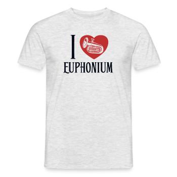 J’adore Euphonium Instrument Euphonist - T-shirt homme - gris chiné - Devant - AI Model Male 178 dark (178cm)