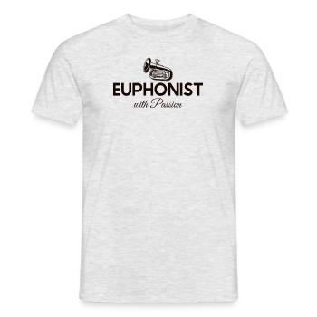 Euphoniste passionné Instrument euphoniumiste - T-shirt homme - gris chiné - Devant - AI Model Male 178 dark (178cm)