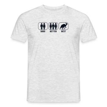 Good Better Best Parasaurolophus Dinosaur - Men's T-Shirt - heather grey - Front - AI Model Male 178 dark (178cm)