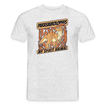 Mein Geistertier Parasaurolophini Dinosaurier - Männer T-Shirt - Grau meliert - Vorne - AI Model Male 178 dark (178cm)