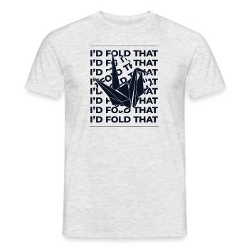 I'd Fold That Owl Paper Crane Folding Master - Men's T-Shirt - heather grey - Front - AI Model Male 178 dark (178cm)