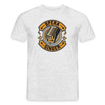 Chanteur d’opéra Chanteur d’opéra Chanteur ténor - T-shirt homme - gris chiné - Devant - AI Model Male 178 dark (178cm)