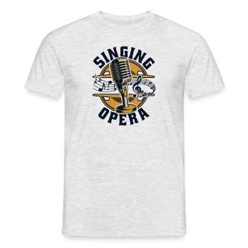Singing Opera Opera House Vocalist Tenor Singer - Men's T-Shirt - heather grey - Front - AI Model Male 178 dark (178cm)