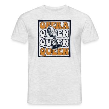 Reine de l’opéra Opéra Ténor Chanteur Chanteur - T-shirt homme - gris chiné - Devant - AI Model Male 178 dark (178cm)