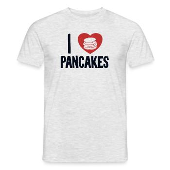 J’adore les recettes de crêpes Griddlecake Flapjack - T-shirt homme - gris chiné - Devant - AI Model Male 178 dark (178cm)