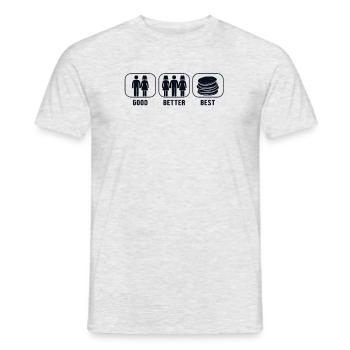 Bon Meilleur Meilleures Recettes de Crêpes Flapjack - T-shirt homme - gris chiné - Devant - AI Model Male 178 dark (178cm)