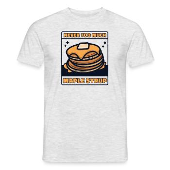 Jamais trop de recettes de sirop d’érable Flapjack - T-shirt homme - gris chiné - Devant - AI Model Male 178 dark (178cm)