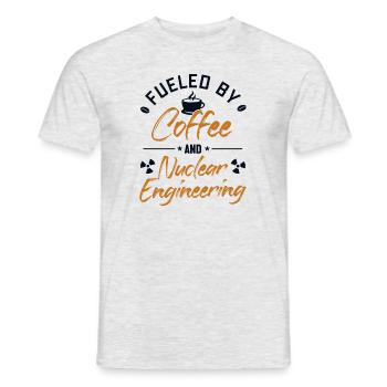 Alimenté par le café et l’ingénierie nucléaire Nucléaire - T-shirt homme - gris chiné - Devant - AI Model Male 178 dark (178cm)